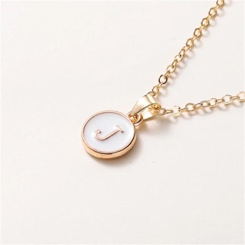 ‘J’ Initial Pendant Necklace